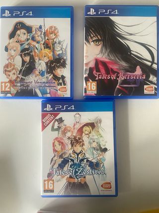 PS4 Tales of Vesperia, Berseria, Zestiria
