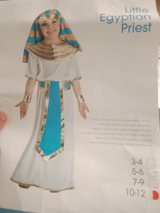 Disfraz Sacerdote Egipcio Niño/a Talla 10-12