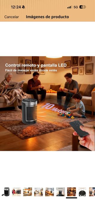 Calefactor YASHE con ventilador y mando