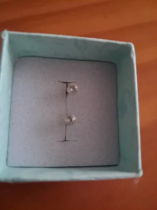 Pendientes plata con circonita