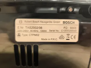 Cafetera Bosch T20 Tassimo Negra, 1300 W