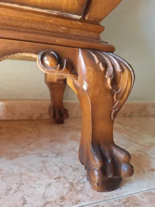 Cómoda antigua madera seis cajones y mármol