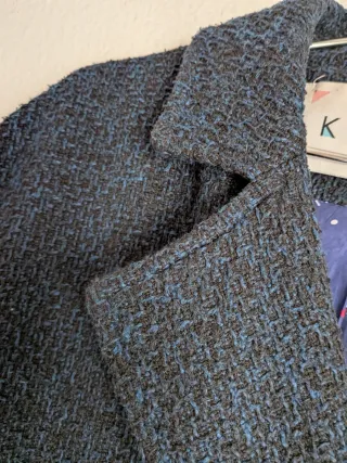 Abrigo Kling azul y negro