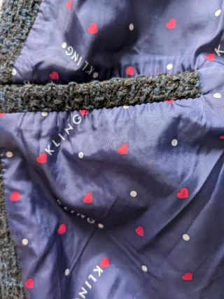 Abrigo Kling azul y negro