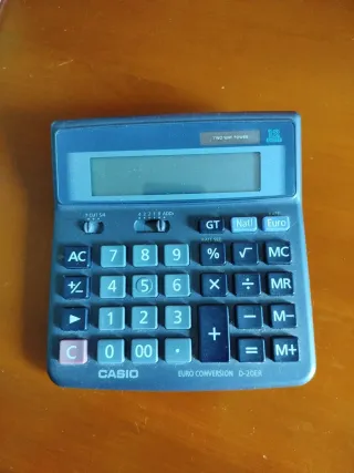 Calculadora Casio D-20ER Euro Conversion