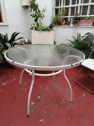 Mesa redonda exterior 1m diámetro