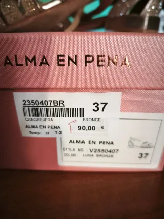 Sandalias Alma en Pena Brillantes Talla 38