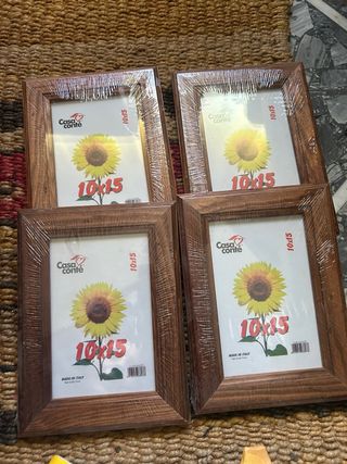 Set 4 Cornici Legno 10x15 Casa Conté