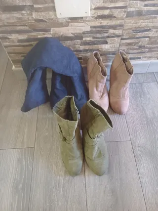 Lote 3 pares de botines