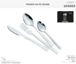 Set Posate 48 Pezzi DGBAVARIA Silver