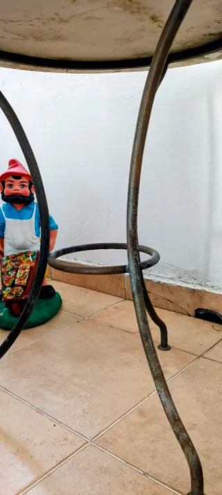 Tavolo rotondo da giardino mosaico