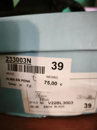 Sandalias Alma Blue Negras Brillantes