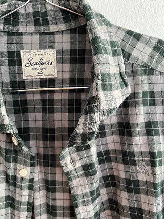 Camisa Scalpers cuadros verde Talla L