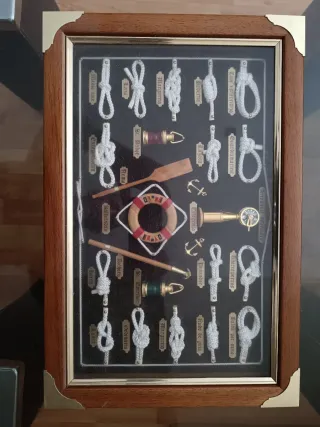 Quadro Nudos Marini in Legno e Metallo