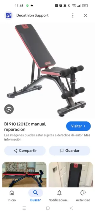 Banco de pesas Decathlon Domyos BI 910