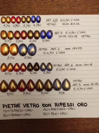 Pietre per bigiotteria miste