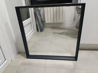 Specchio da parete nero in metallo