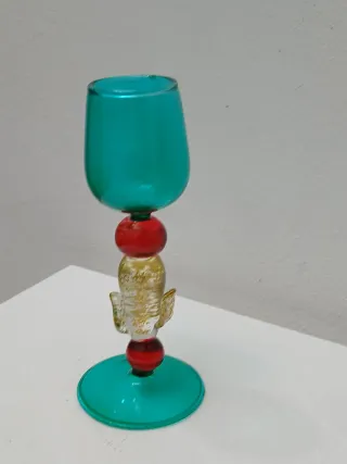 Calice Murano Vetro Oro Rosso Blu