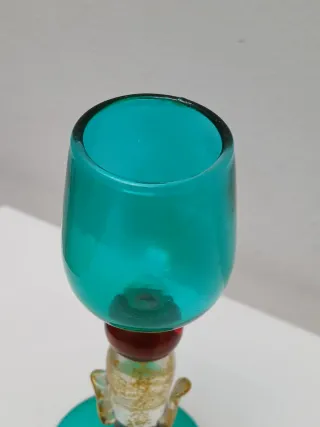 Calice Murano Vetro Oro Rosso Blu