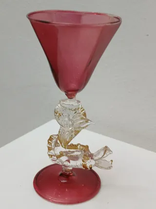 Calice Murano collezione rosso trasparente