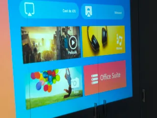 Proyector Wimius + Barra Sonido Cinema shark