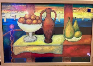 Cuadro Bodegón Frutas y Jarra