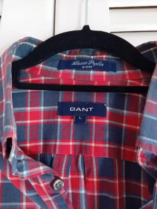Camisa Gant cuadros azul y rojo