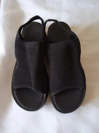 Sandalias de punto negras talla 40