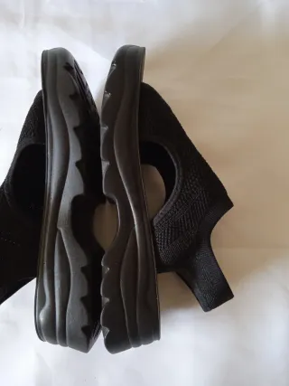 Sandalias de punto negras talla 40