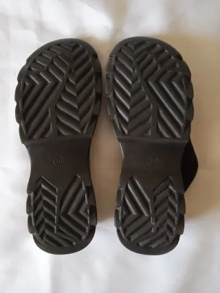 Sandalias de punto negras talla 40