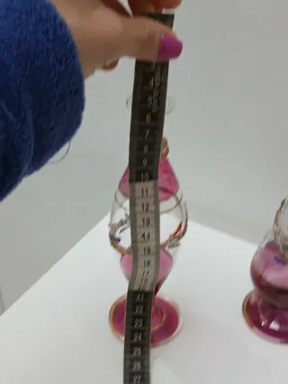 Coppia vasi boccetta vetro soffiato