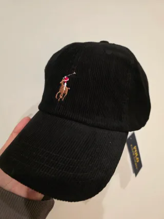 Gorro Polo Ralph Lauren Negro Corduroy