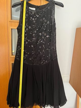 Vestido fiesta boda negro Talla 38