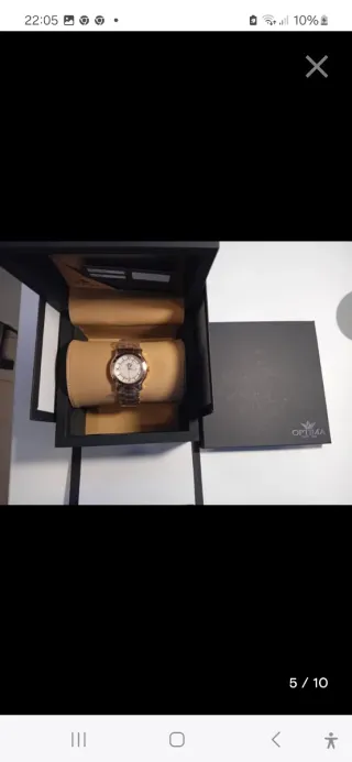 Orologio Optima al quarzo placcato oro