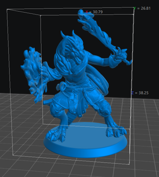 Miniatura Draconido con Escudo y Espada de Fuego