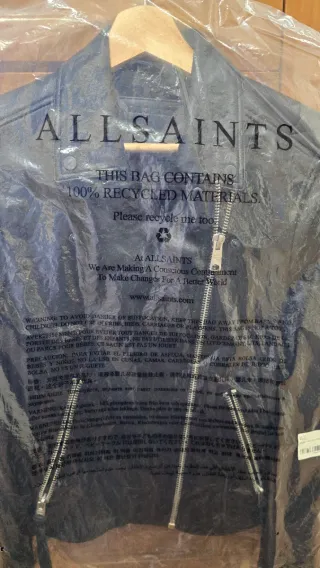 Chaqueta biker All Saints de cuero vegano