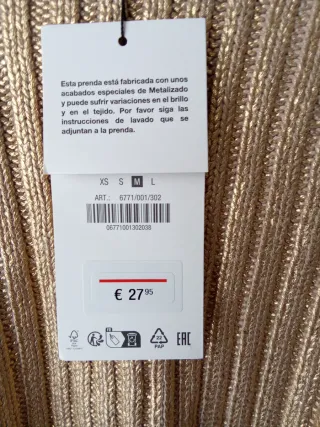 Jersey Zara Crop Dorado