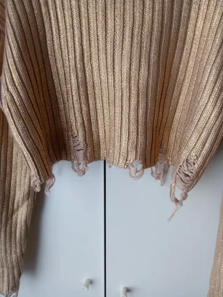 Jersey Zara Crop Dorado