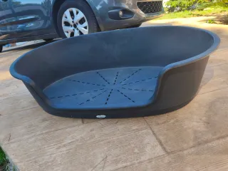 Cama para perro negra