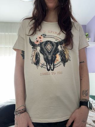 Camiseta Springfield Talla L Estampado Calavera