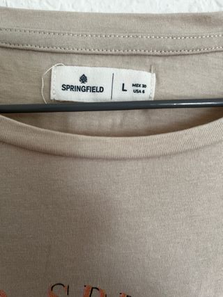Camiseta Springfield Talla L Estampado Calavera