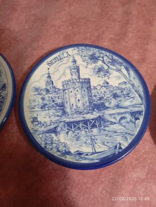 Plato de cerámica antiguo Sartef.