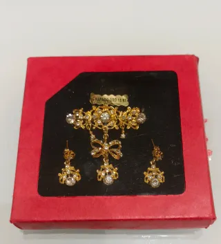 Aderezo fallera de bebé a 3 años chapado Oro 18 K