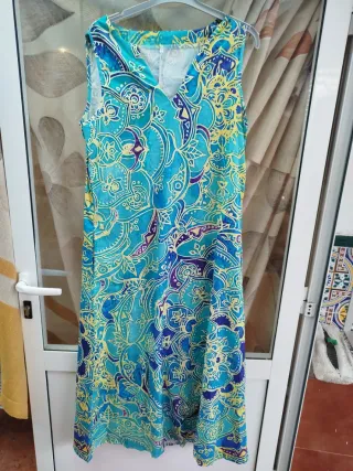 Vestido Boho Multicolor Talla M