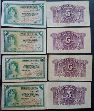 Lote Billetes Antiguos España Pesetas