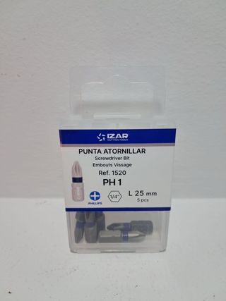 Puntas Atornillar PH1 25mm IZAR (5 uds)