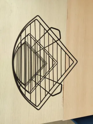 Estante de esquina de metal negro