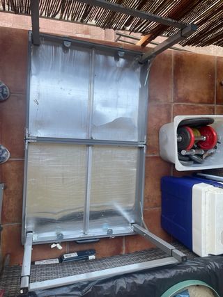 Mesa plegable camping aluminio 4 sillas