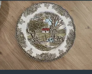 12 Platos Johnson Bros 22cm Porcelana Inglesa