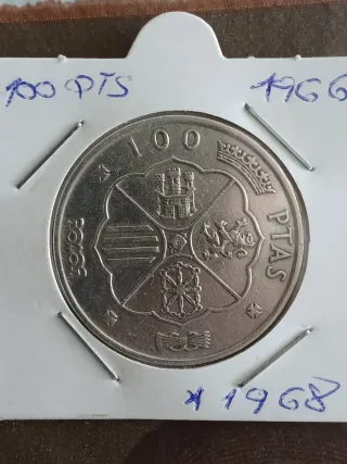 100 Pesetas Plata 1966